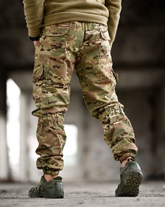 Теплі тактичні штани рип-стоп мультикам / теплые тактические джогеры