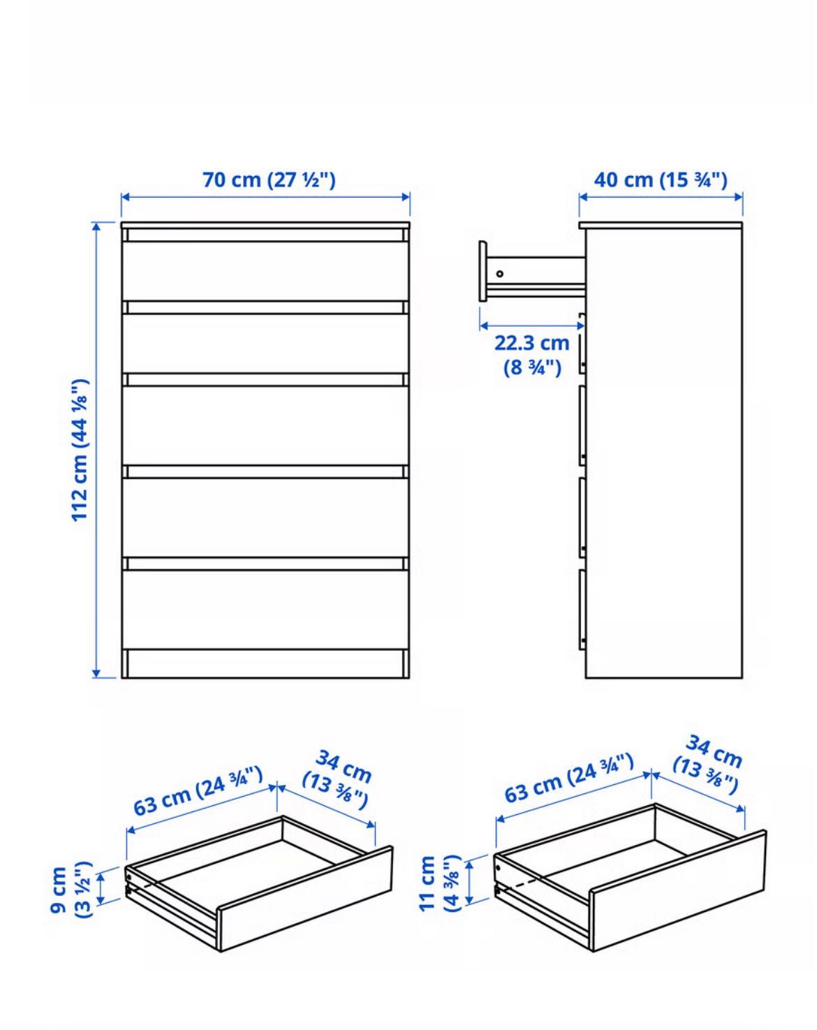 Dwie komody IKEA – szybki odbiór!