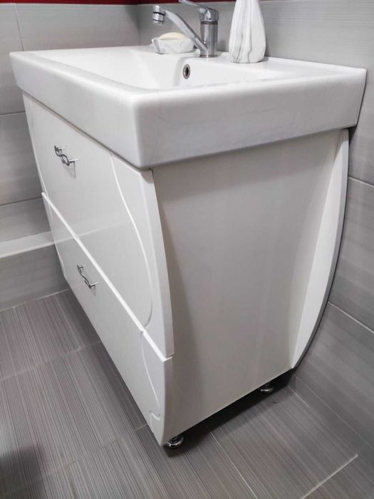 Тумба підлогова + тумба підвісна + змішувач + сифон (б/к)