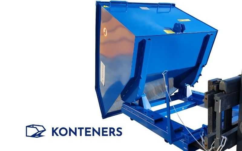 Kontener 1m3 1000 L , Kontener samowyładowczy / Pojemnik metalowy