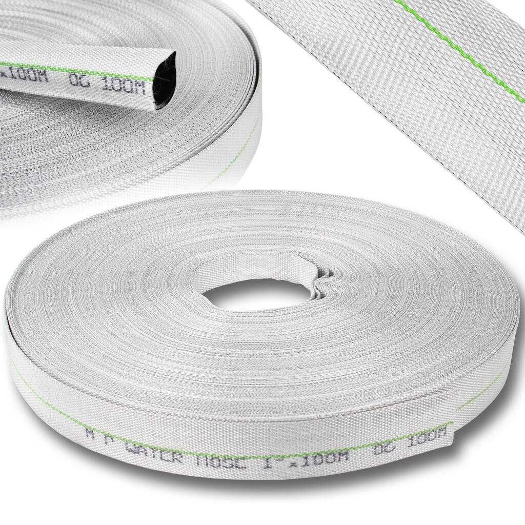 WĄŻ DO WODY STRAŻACKI PARCIANY Pompy Ogrodowy 1" CAL 100M  26mm Biały