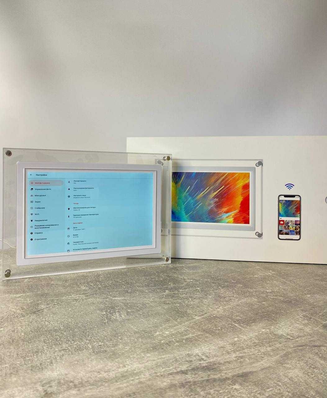 Цифровая фоторамка WiFi со слайдшоу и видеопроигрывателем FRAMEO Frame