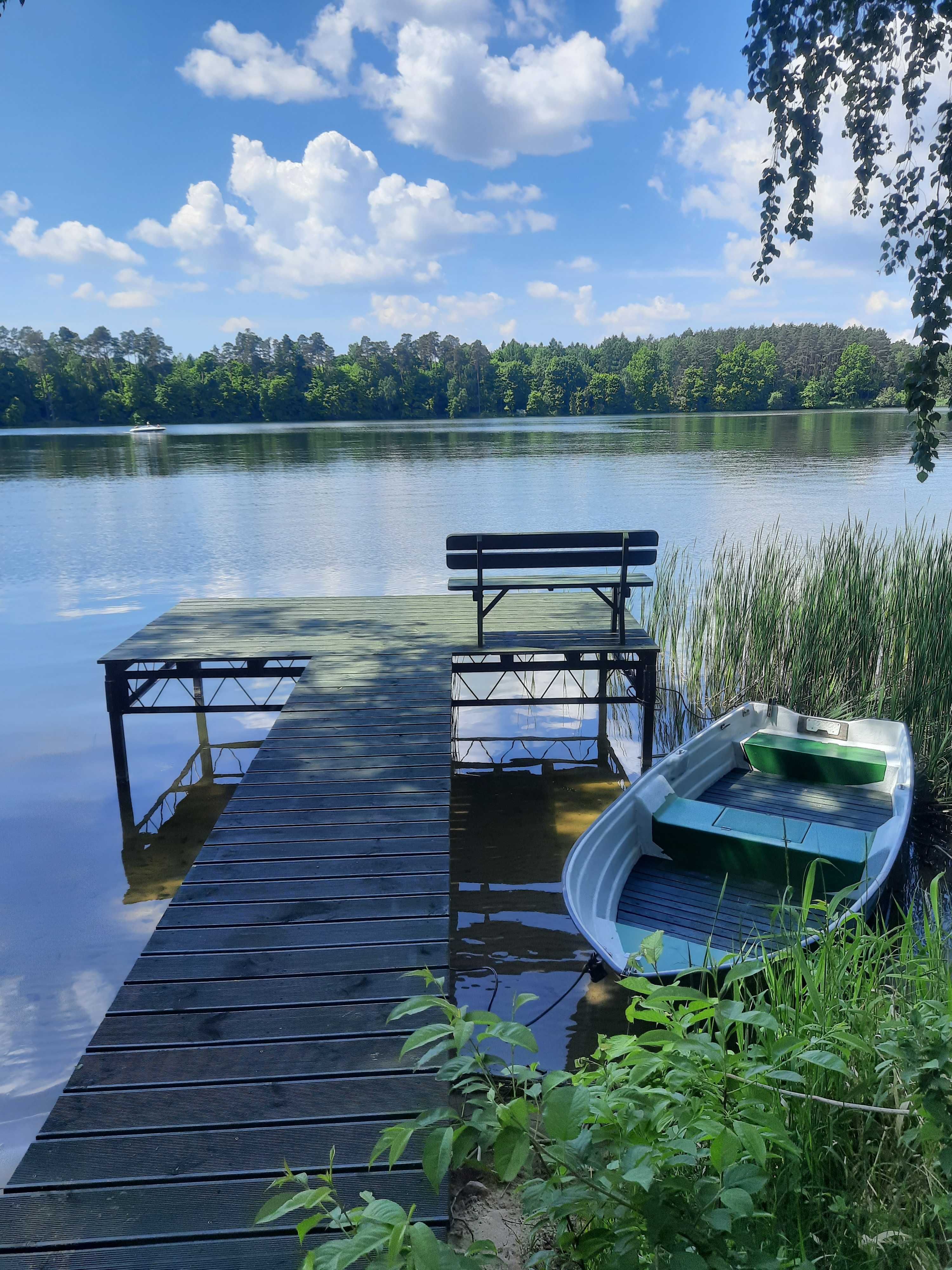 Dom nad Jeziorem Bory Tucholskie Pomost Łódka