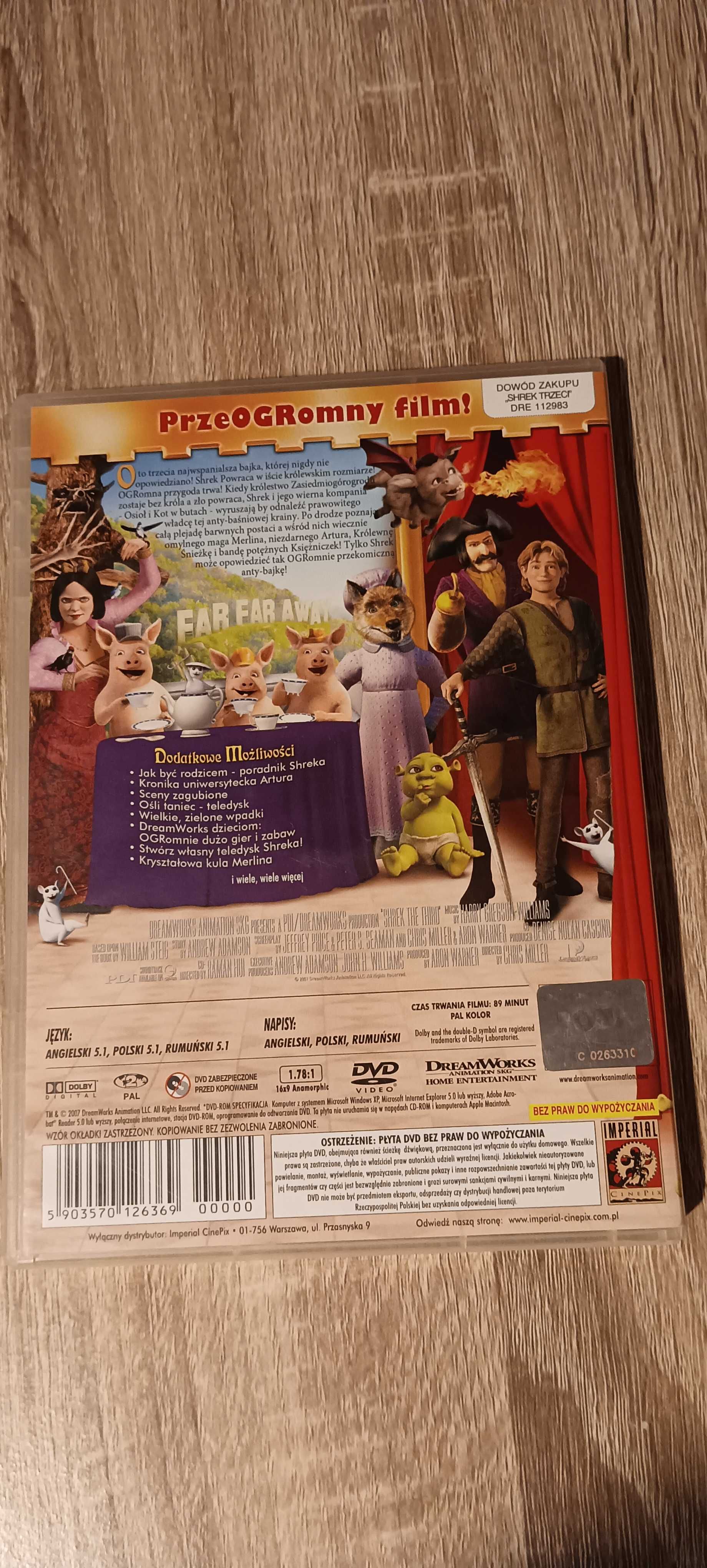 Shrek trzeci bajka na DVD