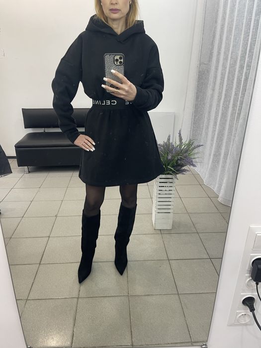 Платье  худи на флисе