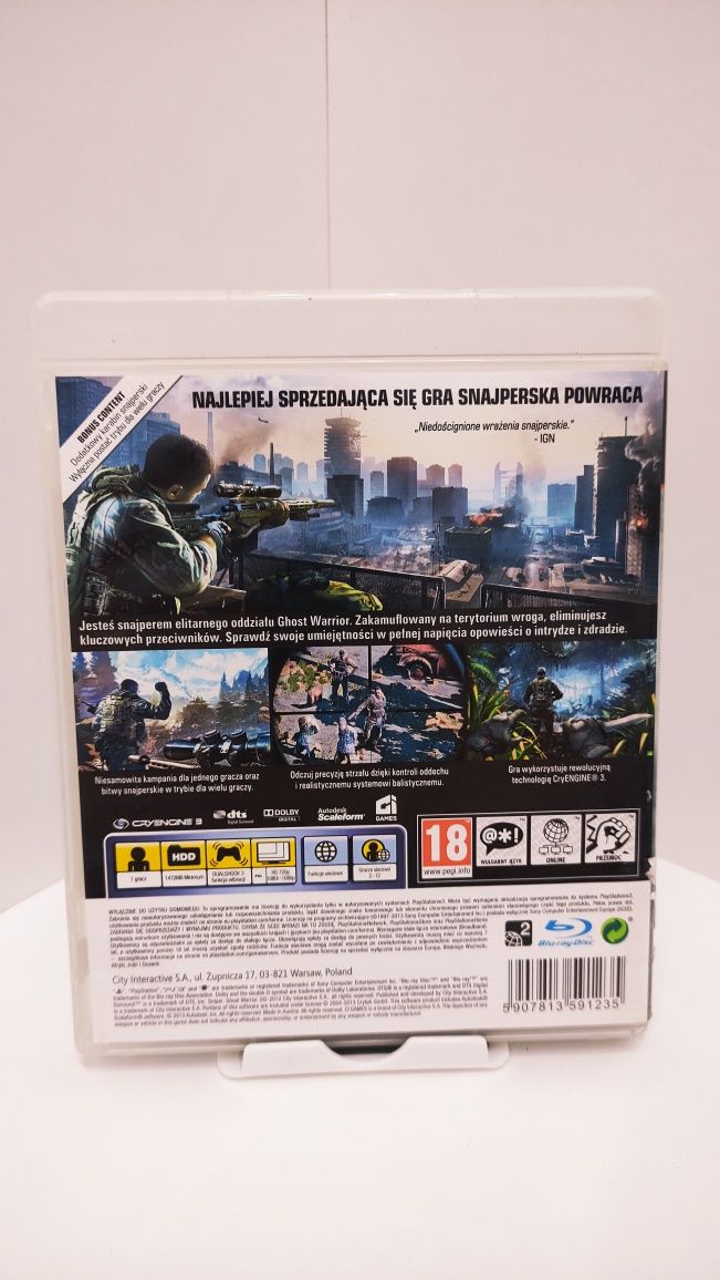 Sniper 2 Ghost Warrior PL wersja PS3 Playstation 3