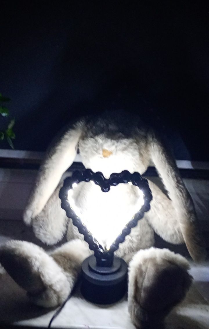 Handmade lampka w kształcie serca