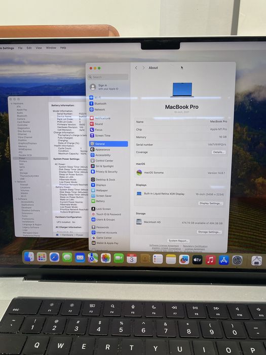 Used Macbook Pro 16 M1 Pro 16/512 Silver