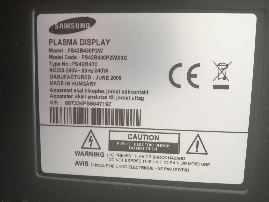 Samsung plasma  42 polegadas