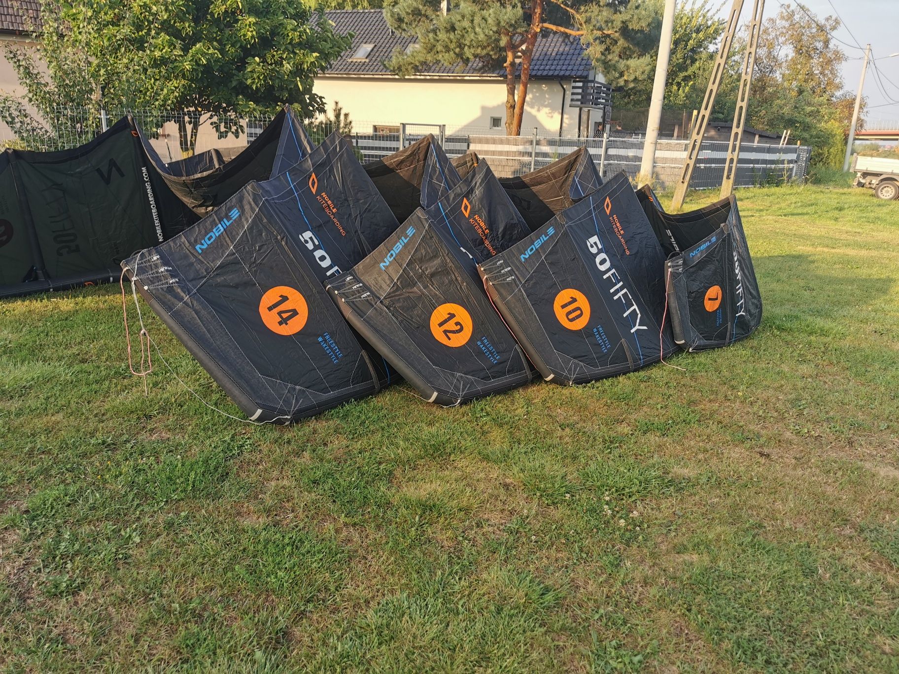 Cały set latawce z barem Nobile 50/fifty 7m 10m 12m 14m