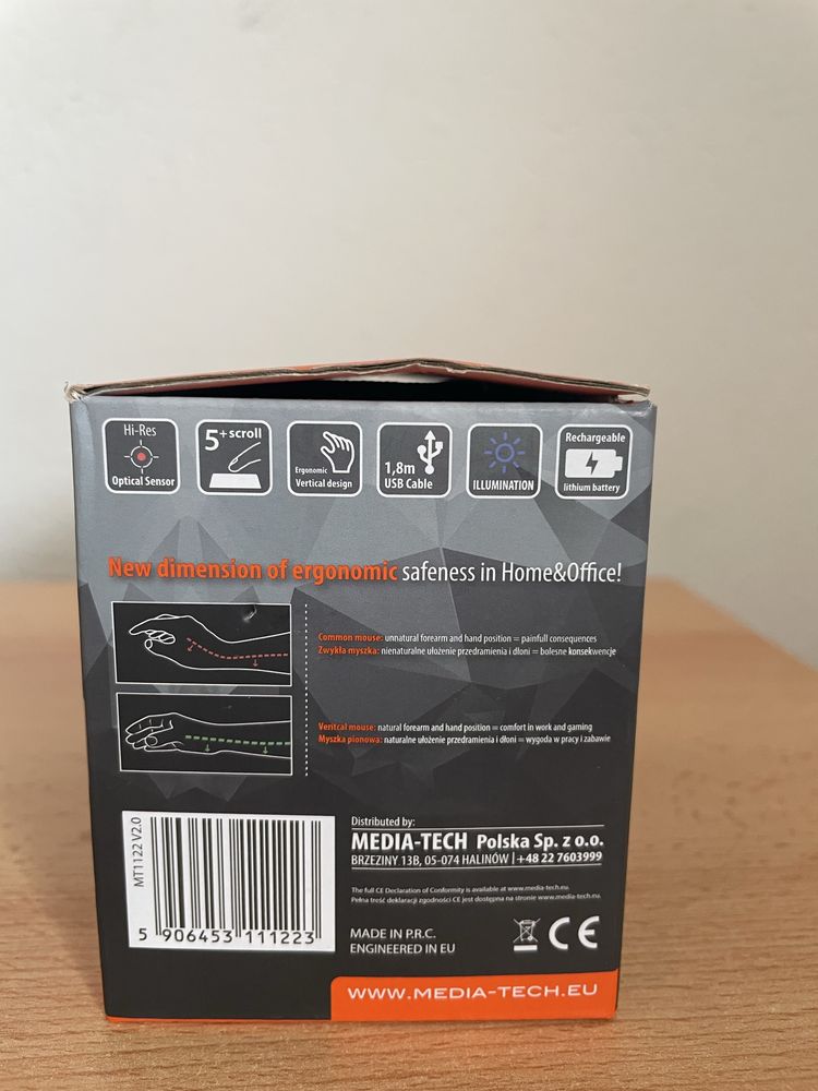 Myszka przewodowa Media-Tech Vertic RGB