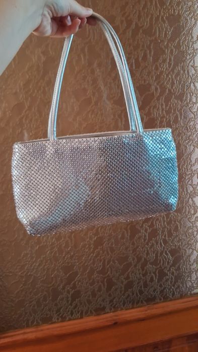 Вінтажна сумка Farfalla Collection, срібляста