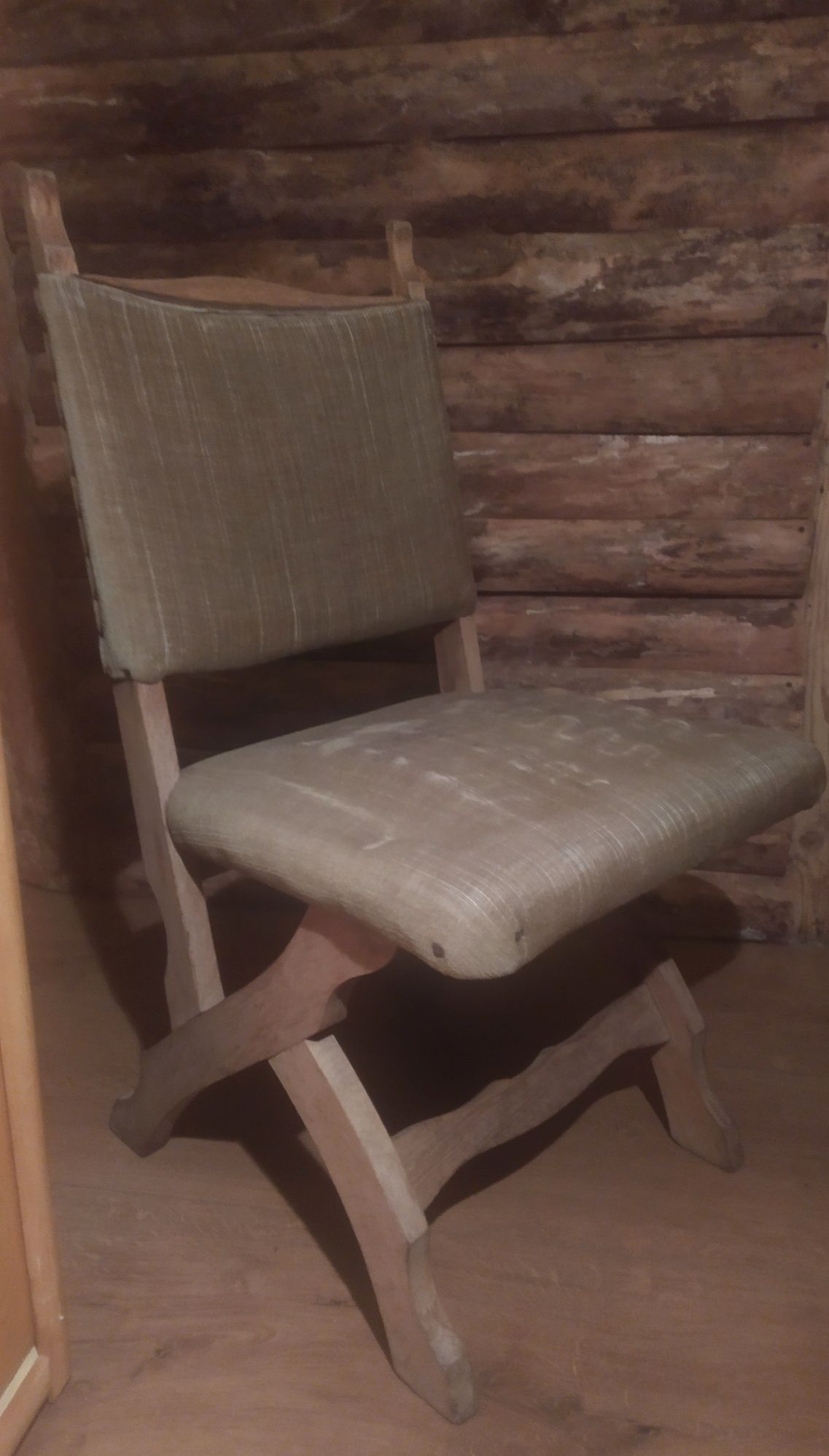 Krzesło drewniane stare fotel dębowy Vintage