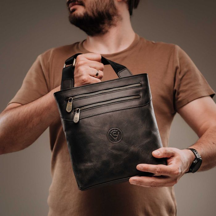 Сумка через плечо мужская / Чоловіча шкіряна сумка VS048