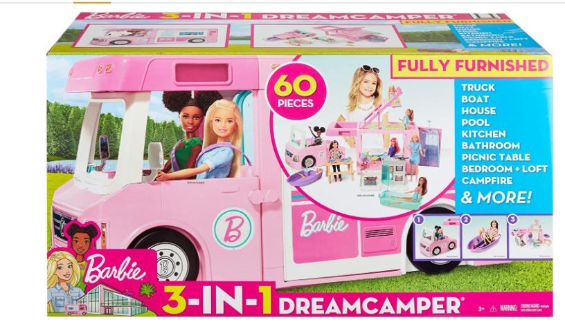Barbie Caravana de sonho 3 em 1 GHL93 / Autocaravana FBR34 (NOVO)