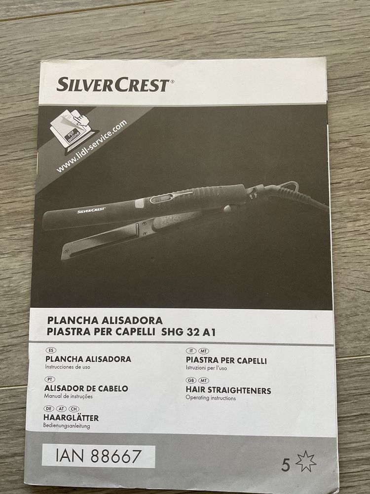 Placa alisadora de cabelo Silvercrest