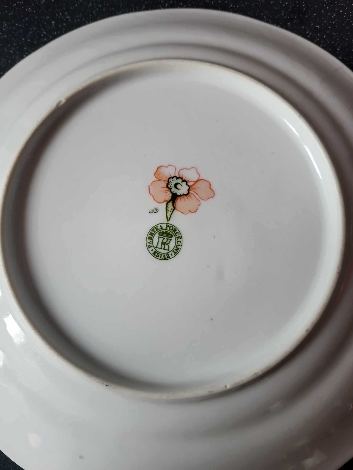 Talerz Fabryka porcelany Książ prl