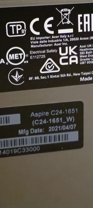 Acer All in One Aspire C24-1651