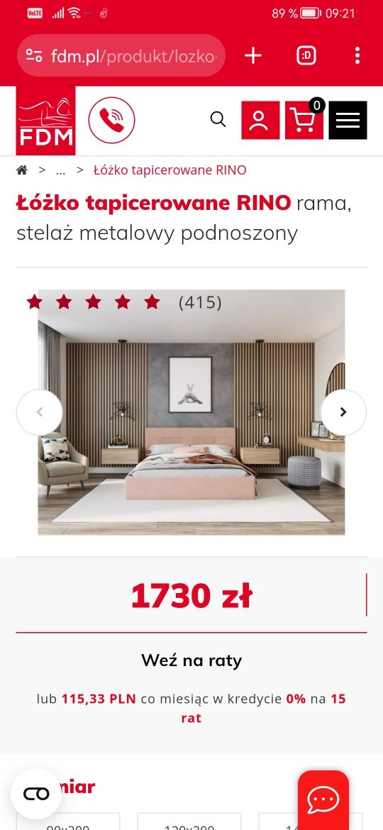 Łóżko RINO 180x200 z pojemnikiem (metalewym podnoszonym mechanizmem)