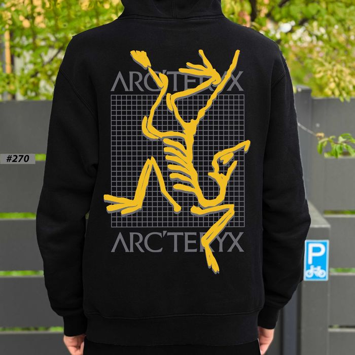 Худи Arcteryx MultiBird Черное | Зипка Кофта Артерикс | Биг Лого Принт