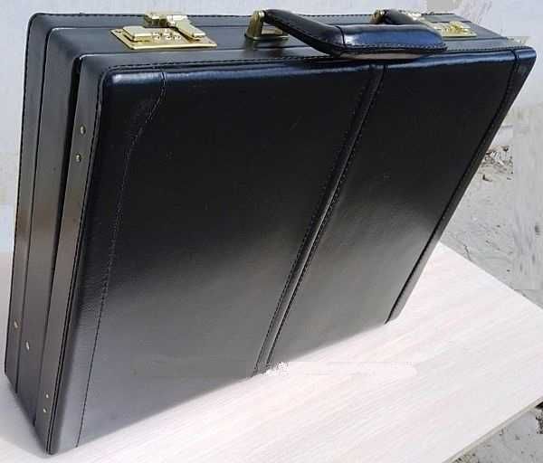 Новый дипломат Franzen натуральная кожа, увеличивается в размере