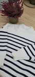 Biały sweter w paski oversize r38 oysho