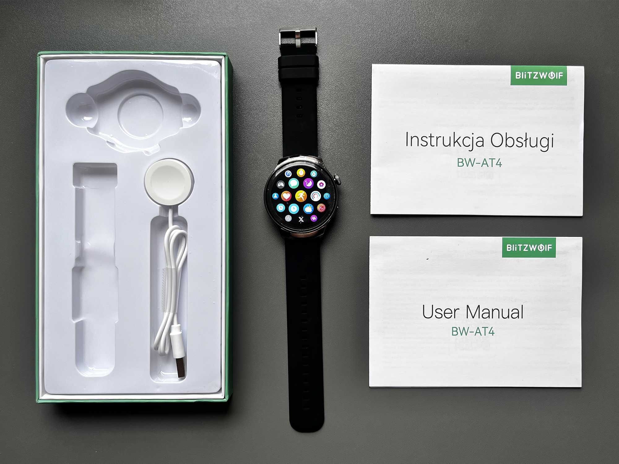 Smartwatch Blitzwolf BW-AT4 1.52" ekran AMOLED 46mm NOWY