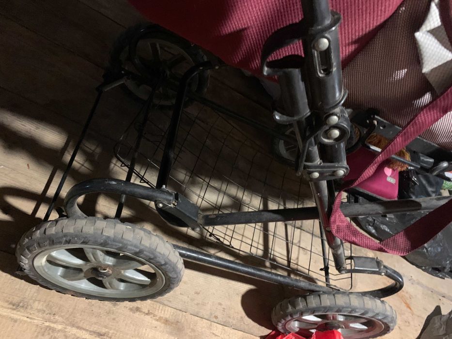 Коляска + гойдалка дитяча (металева, складана)