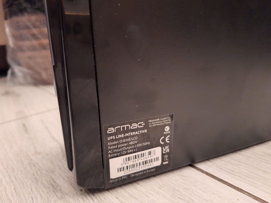 Zasilacz awaryjny UPS Armac Office 850E LCD Line-Interactive – 100% sp