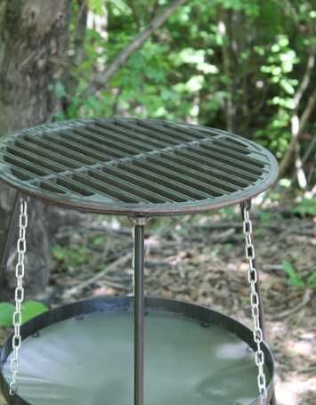 Решетка для барбекю круглая 390 мм, Гриль чугунный круглый для мангала