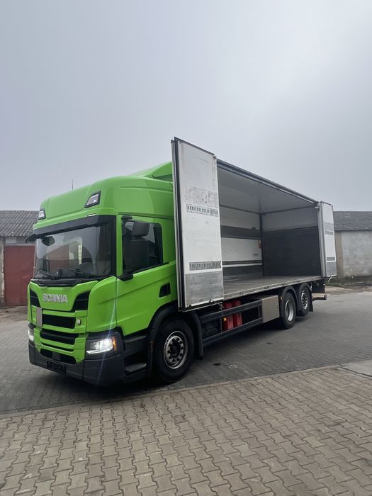 Scania P500/2019/winda/oś skrętna/dmc26t/podgrzewany box/480tys/