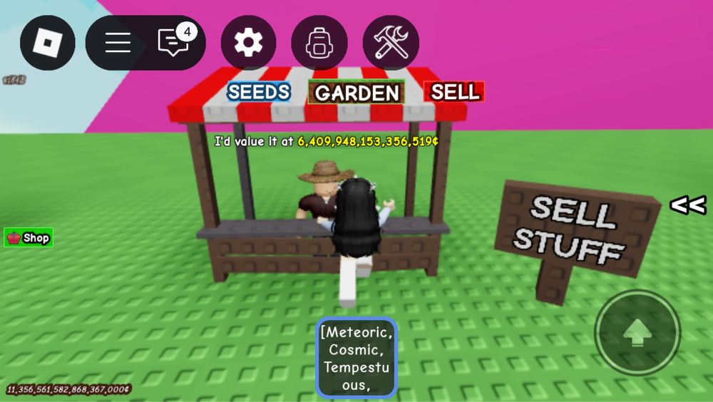 Продам 2-3 секстильйон в роблоксі Grow a Garden