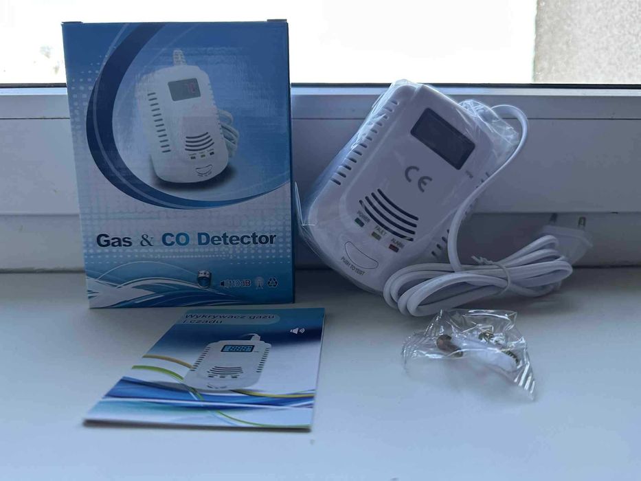 DETEKTOR CZADU Czujnik Gazu Ziemnego LPG I Tlenku Węgla 3w1