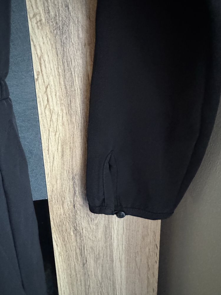 Długi zwiewny kombinezon H&M czerny damski 38 M