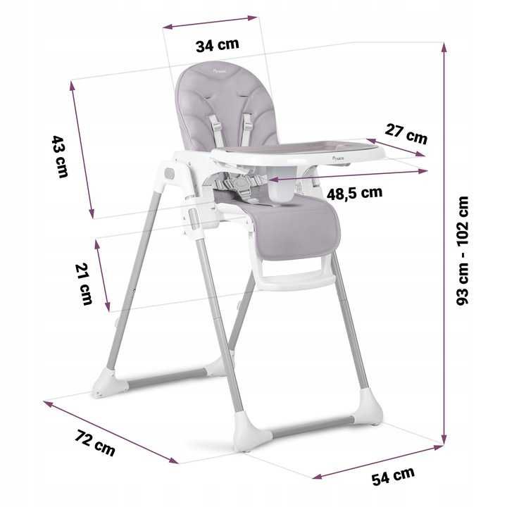 KRZESEŁKO DO KARMIENIA krzesło 2w1 dla dzieci funkcjonalne praktyczne