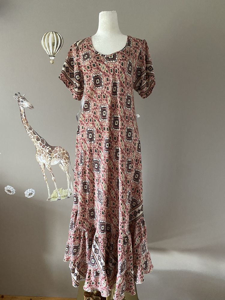 Długa sukienka boho hippie free size orientalna