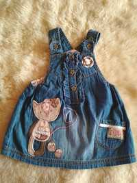 Sukienka jeansowa dla dziewczynki NEXT r. 68 (3-6 miesięcy)