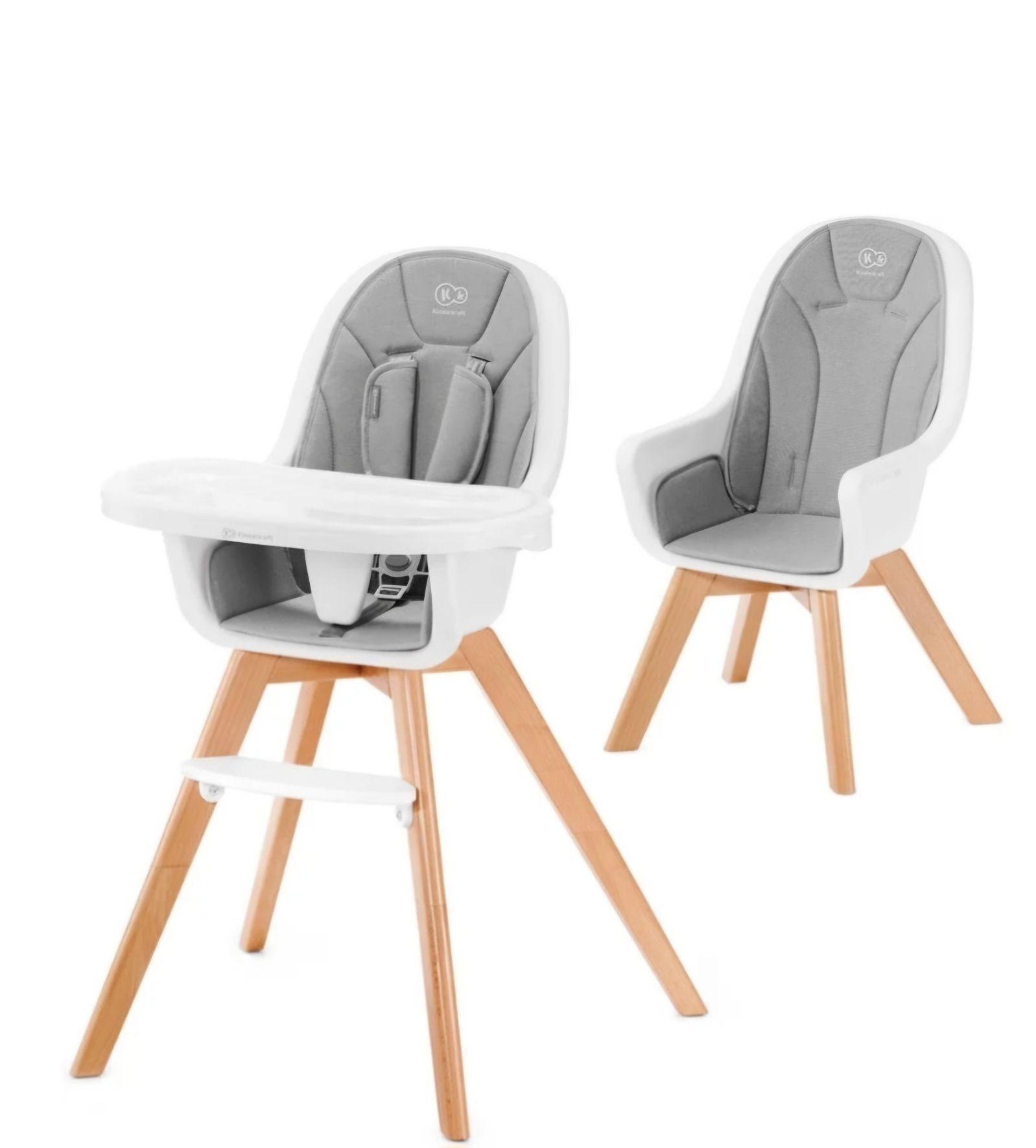 Cadeira de papa KINDERKRAFT 2 in 1 TIXI Grey