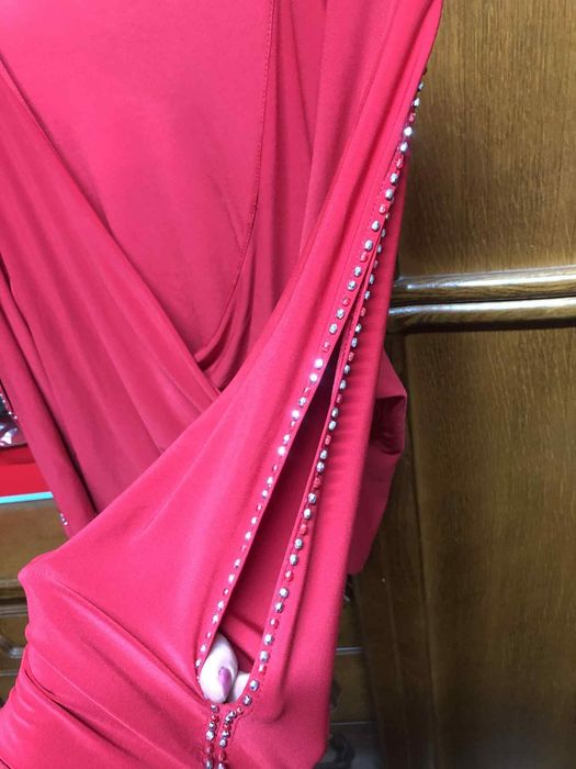 Блуза стрейчева зі стразами