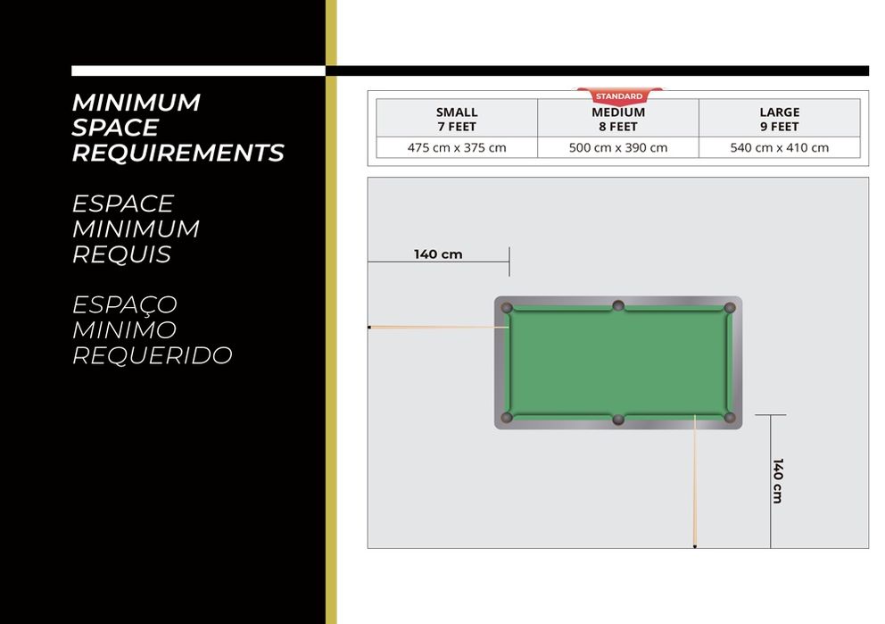 Bilhar novo entrega antes do Natal