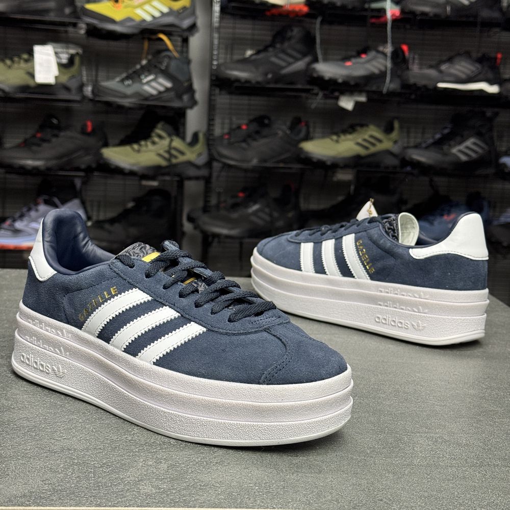 Шкіряні сині кросівки Adidas Gazelle JQ7405 ОРИГІНАЛ 100% 38.5 р