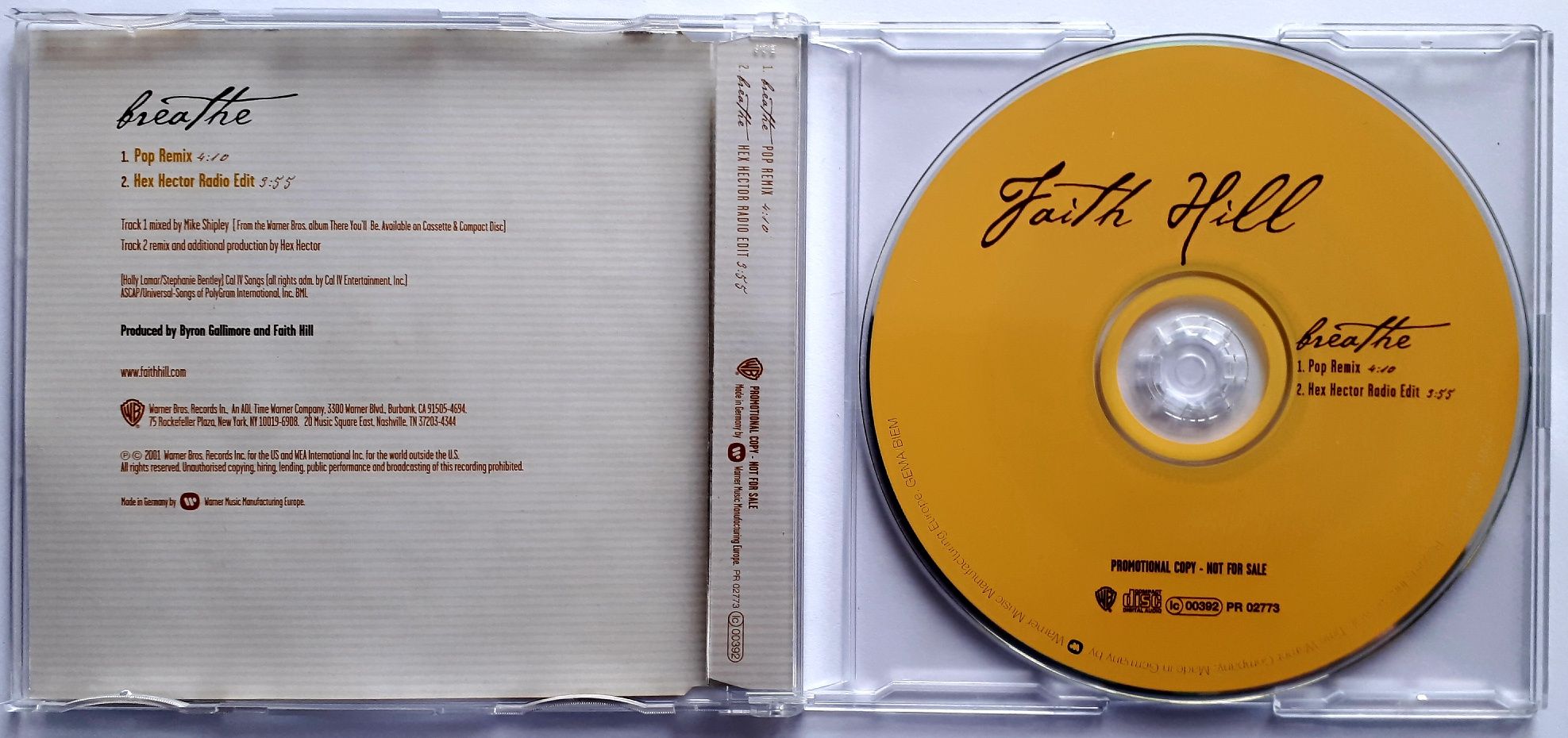 CDs Faith Hill Breathe 2001r