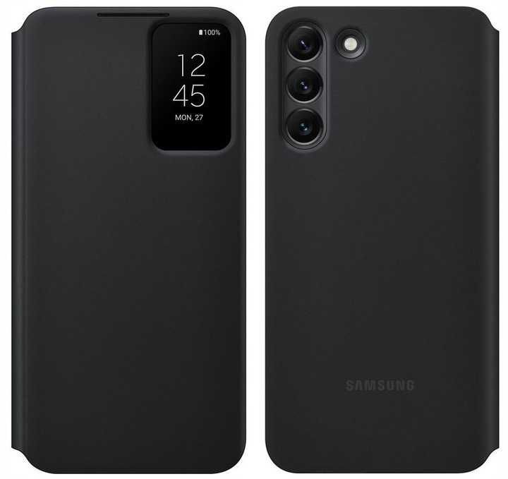 Etui Samsung Smart Clear View Cover case black / czarne do Galaxy S22+
