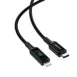 ACEFAST kabel Typ C do Lightning MFi 3A PD 30W LCD C6-01 1,2 m czarny