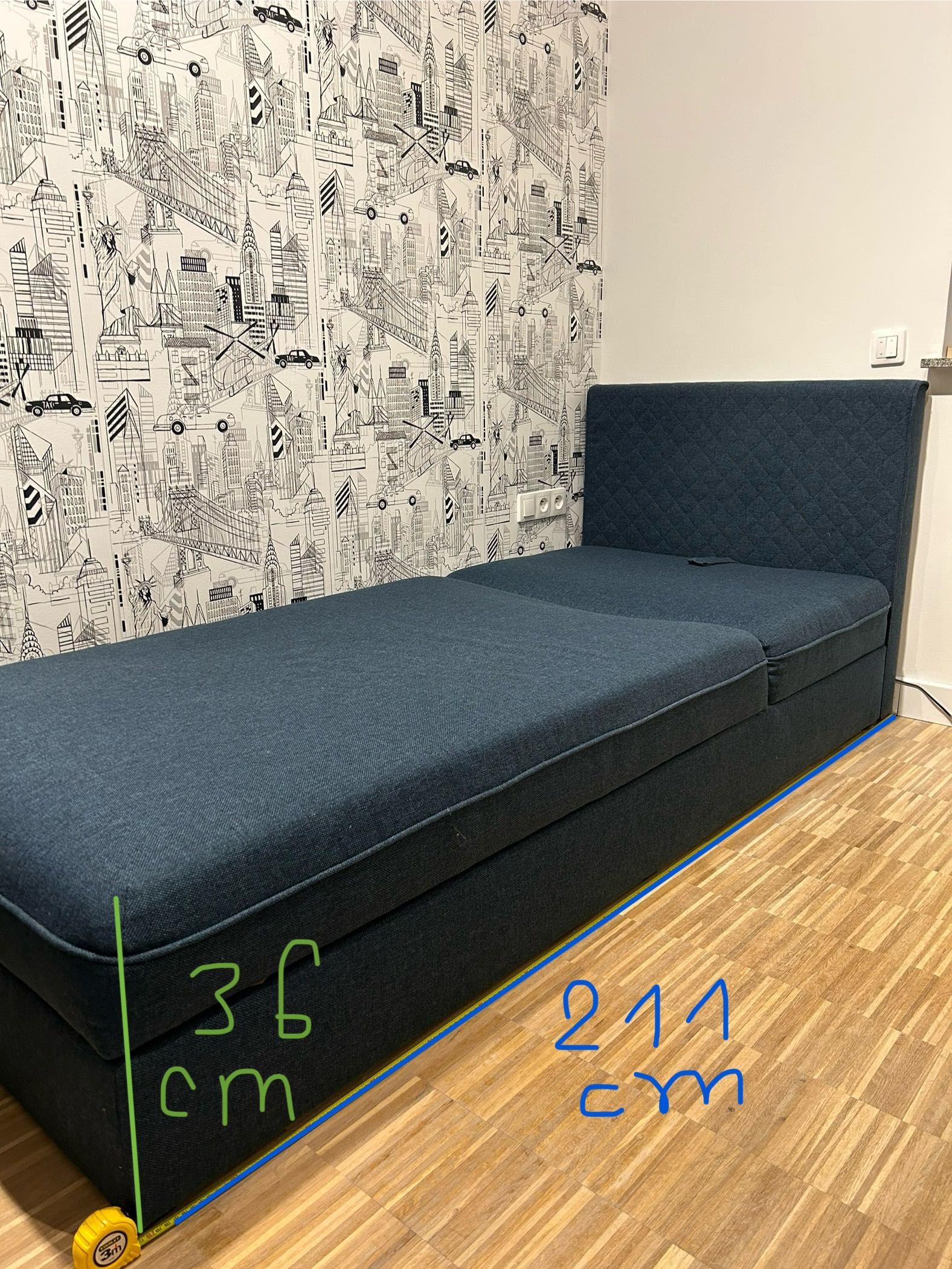 Łóżko IKEA STRANDA z pojemnikami