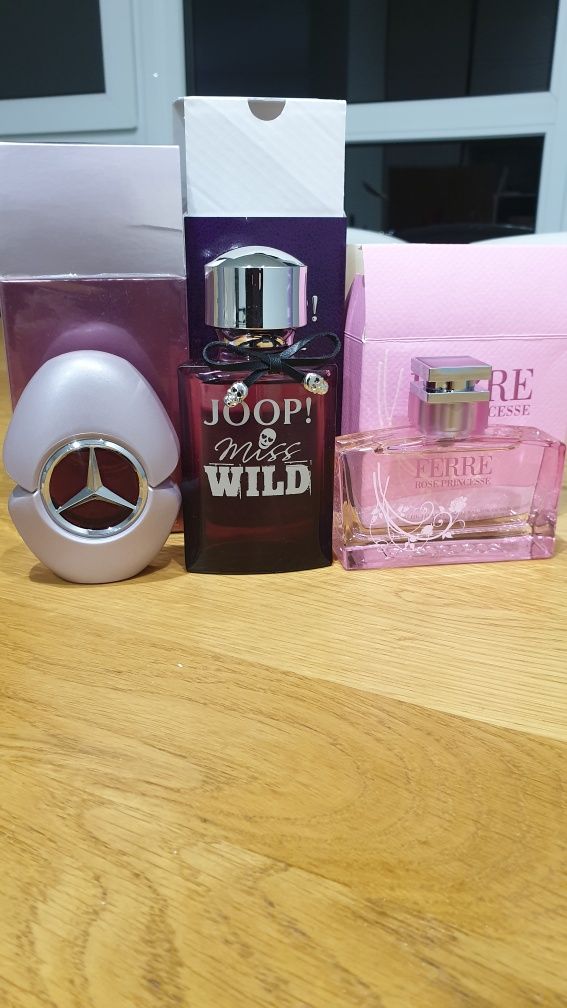 Ferre rose princesse,  Joop miss wild, Mercedes benz  woman