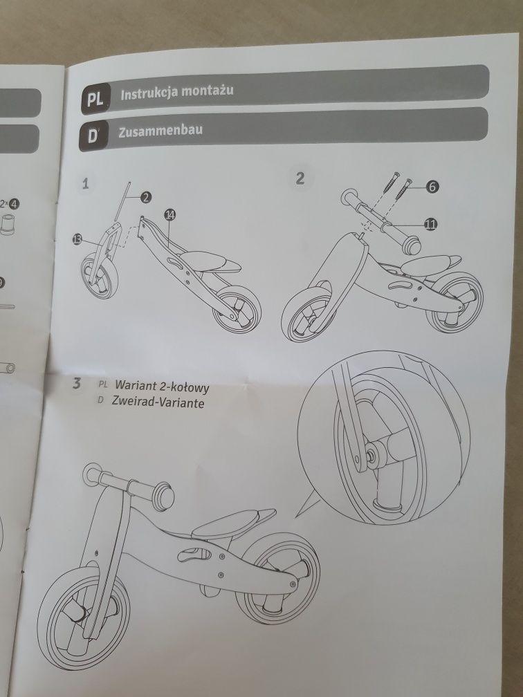 Rowerek 2w1 trójkołowy dla malucha