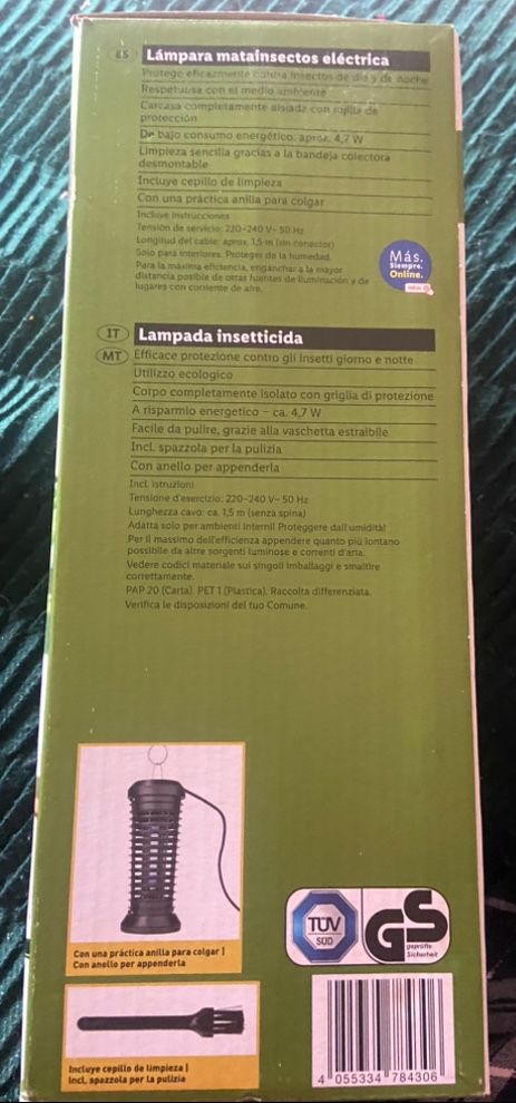 Lampada Insecticida nova a estrear