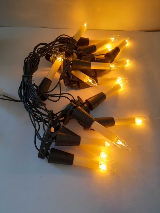 Stare lampki na choinkę -świeczki NRD