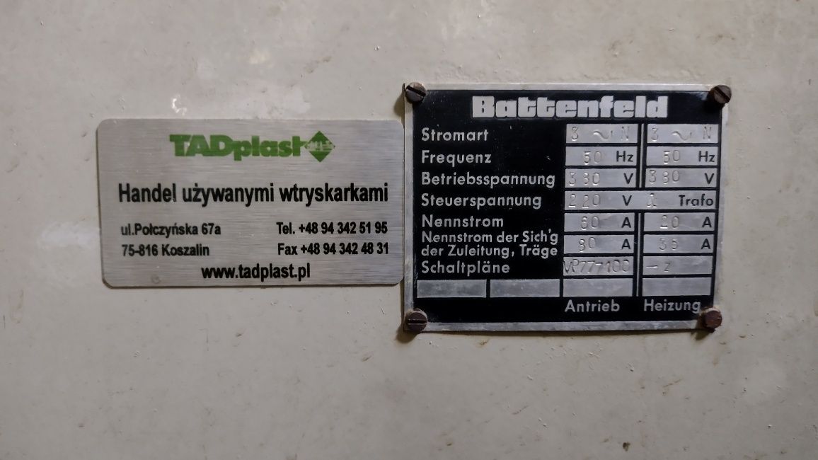 Wtryskarka BATTENFELD BK-T 1300/500
